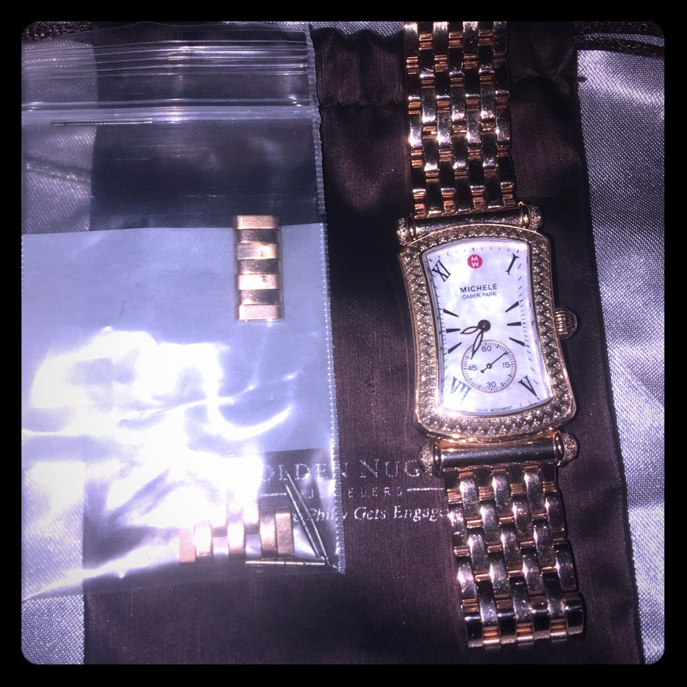 Michele rose gold dipped 148 diamond Basel watch SOLD!
